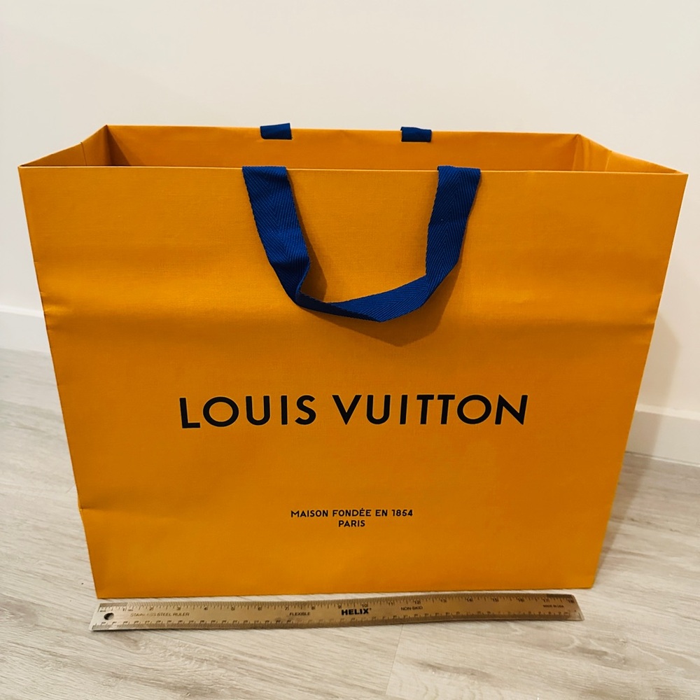 Designer Authentic Louis Vuitton large paper shopping bag